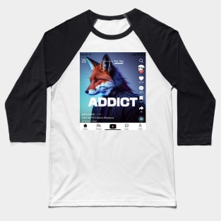 Social Addiction - Digital Detox Design Baseball T-Shirt